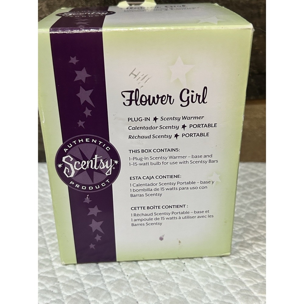 Retired‎ SCENTSY Flower Girl PLUG-IN NIGHT LIGHT WAX WARMER
